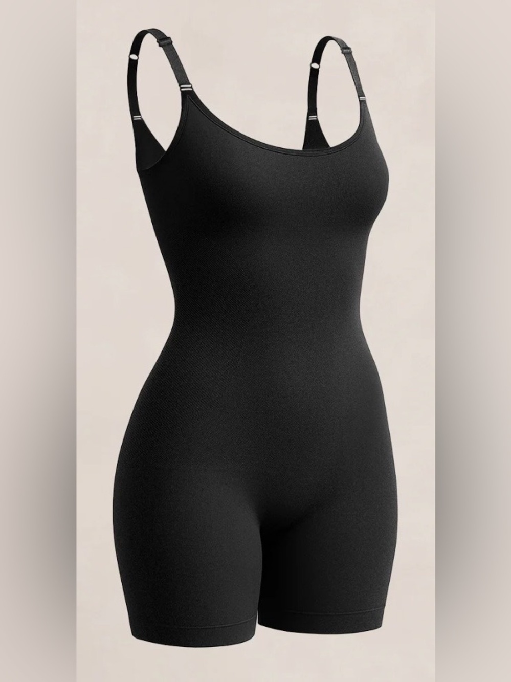 Shapermint Essentials All Day Every Day Scoop Neck Mid-Thigh Bodysuit Large NWT